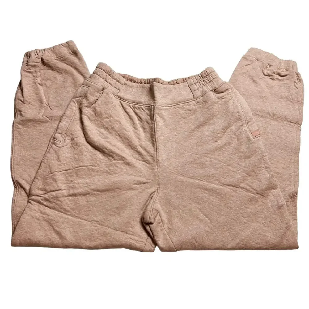 LUNYA Restore Double Faced Lounge Sweat Pants Light Pink Tan Pockets Soft NEW - Picture 7 of 16